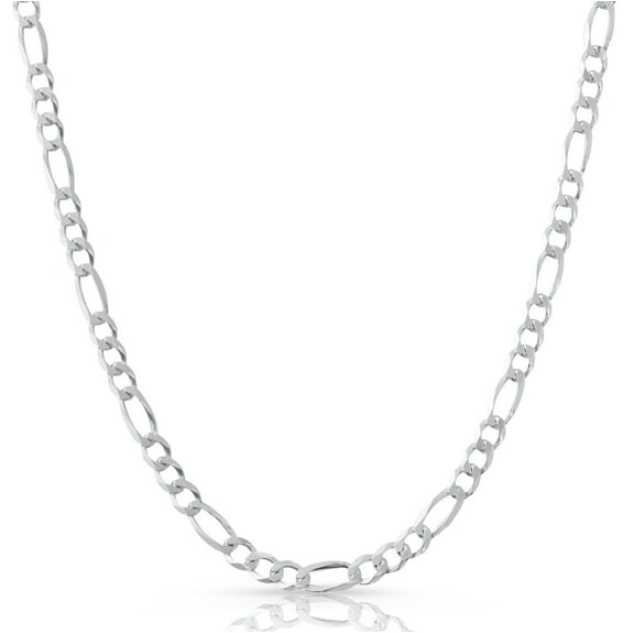 925 Sterling Silver 7MM Figaro Link Chain Necklaces, Solid 925 Italy, Next Level Jewelry