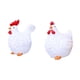 thumbnail image 5 of 2 figuras en miniatura de pollo para maceta, decoración decorativa de gallo y gallina, creativas. Blanco, 5 of 9