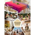thumbnail image 5 of Blue Purple Orange Table Cloth, Modern Ombre Abstract Art Waterproof Tablecloth for Rectangle Tables, Reusable Washable Fabric Table Cover for Restaurant Kitchen Dining Tables 52"x70", 5 of 6