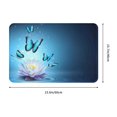 thumbnail image 3 of Haiem Butterflies And Waterlily In Water Front Door Mat Indoor Outdoor Entrance, Waterproof All-Season, All-Weather Doormat, Durable Flannel Fabric, Fade Resistant, Low Profile, 16x24in, 3 of 9