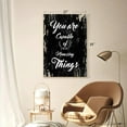 thumbnail image 6 of HFDF You are Capable of Amazg Thgs Quote | | Canvas Prt Home Decor Wall Art, Gallery Wrap ner , Black, 8x10inch Framed, 6 of 6