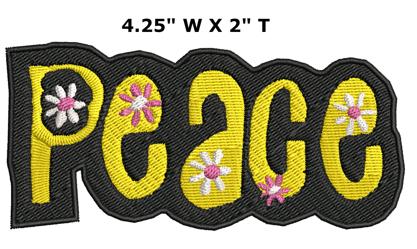 Peace sign hippie boho flower hippy Logo Emblem t shirts Lot 4 iron on Patches 