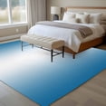 thumbnail image 4 of Blue Ombre Area Rug 5x7 FT, Non Slip Bedroom Throw Carpet, Blue White Gradient Modern Abstract Art Washable Soft Floor Carpet Non-Shedding Rug for Dining Room Bedside Classroom Desk, 4 of 9