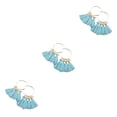 thumbnail image 4 of Pendientes de araña Sonducket Estilo bohemio Vintage Tribal Borla Oreja Cuelga Aro Día de San Valentín Niñas Lago Azul, 4 of 6