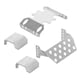 thumbnail image 1 of 4 piezas orugas coche de acero inoxidable chasis Set, patín de protección y protección del para Axial SCX10 II 90046 90047 Sunnimix Armadura de chasis RC, 1 of 8