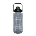 thumbnail image 4 of Large Water Bottle, 64 oz Half Gallon Sports Jug with Straw and Time Marker Portable BPA Free Plastic Cup for Gym Fitness Outdoor Activities and Daily Hydration Tracking, Blue, 4 of 4