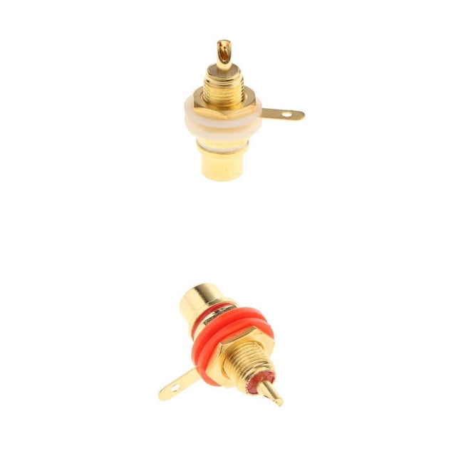 Conector de Enchufe de Vídeo Cable de Alimentación Femenina perfke Conector hembra RCA