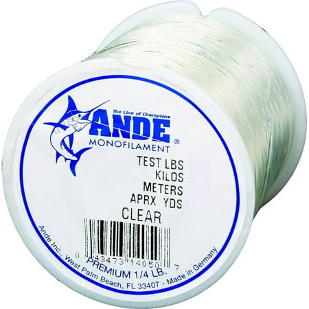 UPC: 0043473140606 | Ande Premium Monofilament 1/4lb Spool 60lb 200yd Clear