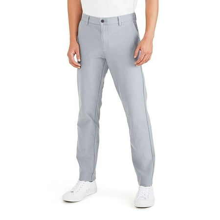 Dockers Men's Comfort Chino Slim Fit Smart 360 Knit Pants, Burma Grey, 34W x 32L