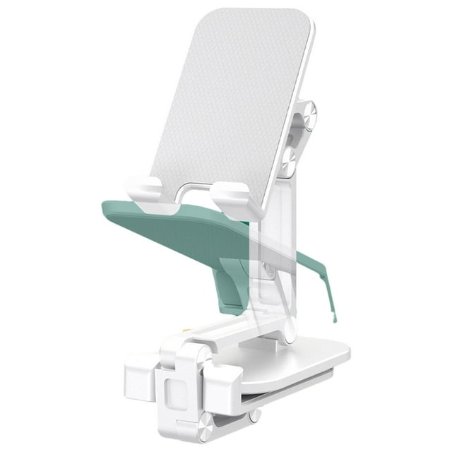 Wweixi Support Réglable en Hauteur et en Angle pour Téléphones Intelligents et Tablettes, Pliable et Format Mini, Plastique Blanc