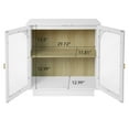 thumbnail image 3 of Historyli Go5H Kitchen Glass Display Cabinet, White, 13.78'', 3 of 9