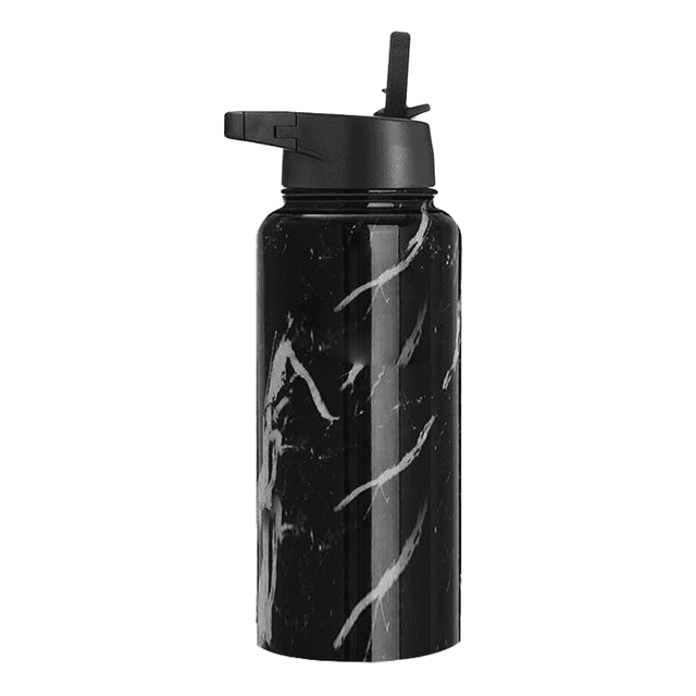 Botella de agua deportiva: a prueba de fugas, de acero inoxidable con aislamiento al vacío, doble pared, taza térmica, cantimplora de metal