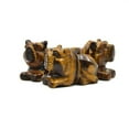 thumbnail image 4 of Natural Tiger Eye Carved Healing Tiger Figurines Reiki Energy Stone Display Decorations 50x22x35mm, 4 of 5