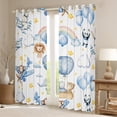 thumbnail image 2 of Homewish Cute Elephants Panda Monkey Blackout Curtains Set of 2 (52x84 Each) For Kids Children Teens,Cartoon Animal Window Curtains,Blue White Curtains and Drapes,Luxury Bedroom Decor, 2 of 6