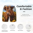 thumbnail image 5 of Lsque Mens Swim Trunks Cloud Sky Sunflower Cow Pattern - Bathing Suit Compression Liner - Beach Swim Shorts Swimwear - (S-3XL) - Stretch Quick Dry -Small, 5 of 9