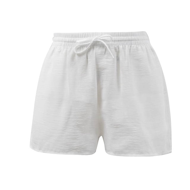 Ropa Playa Ocean Pacific para Mujer Short Elástico Jareta Cintura Blanco Talla CH