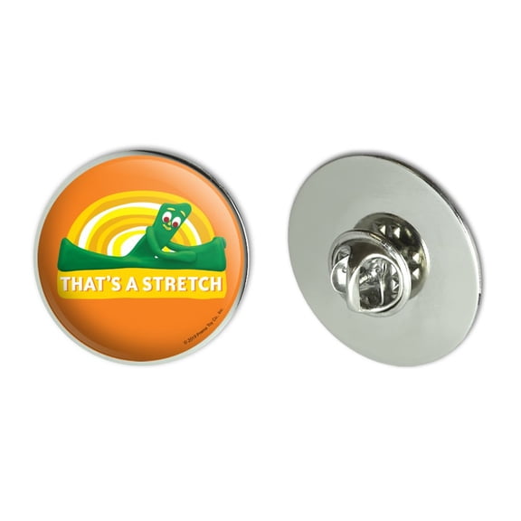 Gumby Stretching That's A Stretch Exercise Metal 1.1" Tie Tack Hat Lapel Pin Pinback