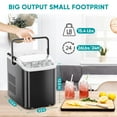 thumbnail image 2 of Countertop Ice Maker Machine, 9 Bullet Ice Cubes/6Min, 26 lbs/24H, Self-Cleaning Portable Ice Maker Machine, 2 Sizes Bullet Cubes Makers, Black, 2 of 6