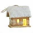 thumbnail image 2 of CarpNettore Christmas Village House Wooden Glow Cabin Rustic Gift Christmas Ornament Xmas Decor for Festival Holiday Desktop Party Office Style B, 2 of 9