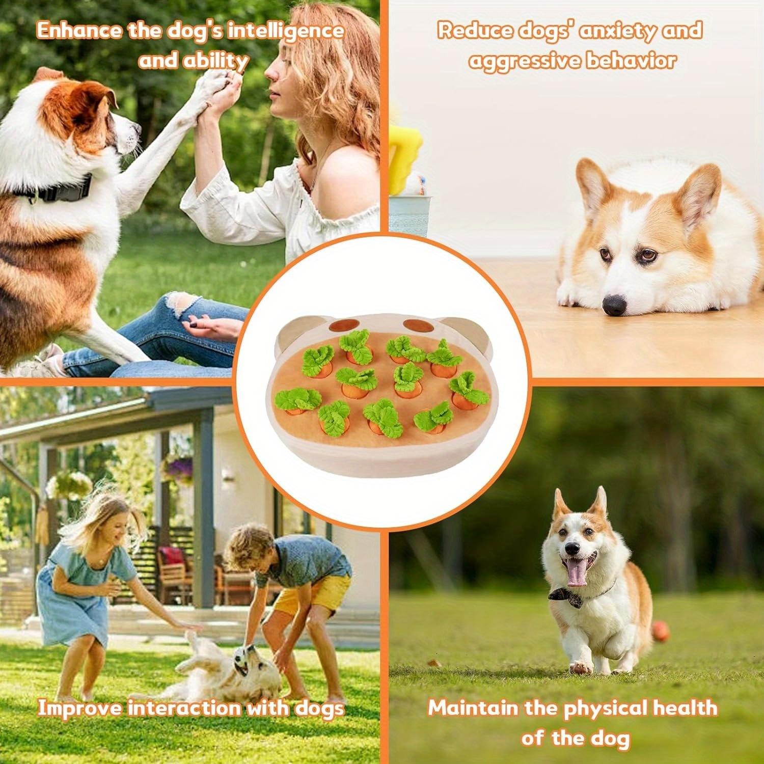 Plush Puzzle Toys for Small Dogs Hide and Seek Squeaky Carrots Dog Toys, Carrot Dog Enrichment Toys Includes 11 Carrots Toys, Pink