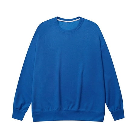 

Juebong Business Dressy Mens Tops Men Casual Sports Solid Long Sleeve Sports Fitness Pullover Waffle Sweatshirt