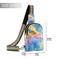 thumbnail image 2 of Stylish Leather Crossbody Bag 8.46x5.9x2.16In Easy To Carry Multi-Purpose Travel Hiking Shopping Fashion Bag Beautiful Watercolor Dragon, 2 of 7