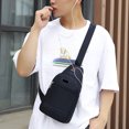 thumbnail image 1 of Chest Bag Sling Bag Shoulder Crossbody Bags Multiple Zippered Compartments Adjustable Strap With Earphone Hole Casual Outings, 1 of 6
