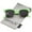 Green-Gold / Lavender, variant on Unisex Premium Half Frame Metal Rivets Horn Rimmed Sunglasses 50mm (Yellow-Gold / Lavender) - 50mm