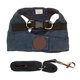 thumbnail image 1 of Blue Pet Vest Harness Leash Denim Fabric Comfortable Walking Dog Harness Leash Kit for Garden XL, 1 of 1