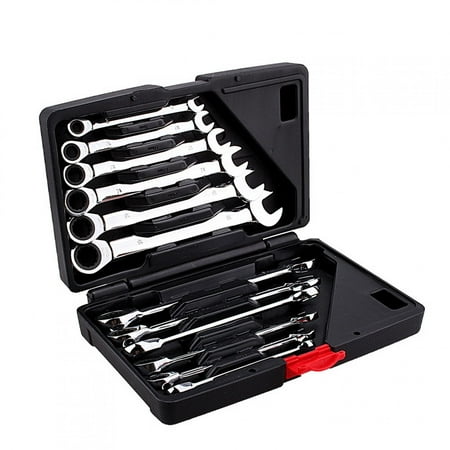 

Flexible Ratchet Wrench Ratchet Wrench Set 12pcs Fixed Spanners Ratchet Wrench Hand Tool Set Kit 8-19mm