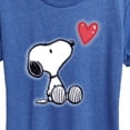 thumbnail image 3 of Peanuts - Snoopy Heart - Women's Short Sleeve Graphic T-Shirt, 3 of 6