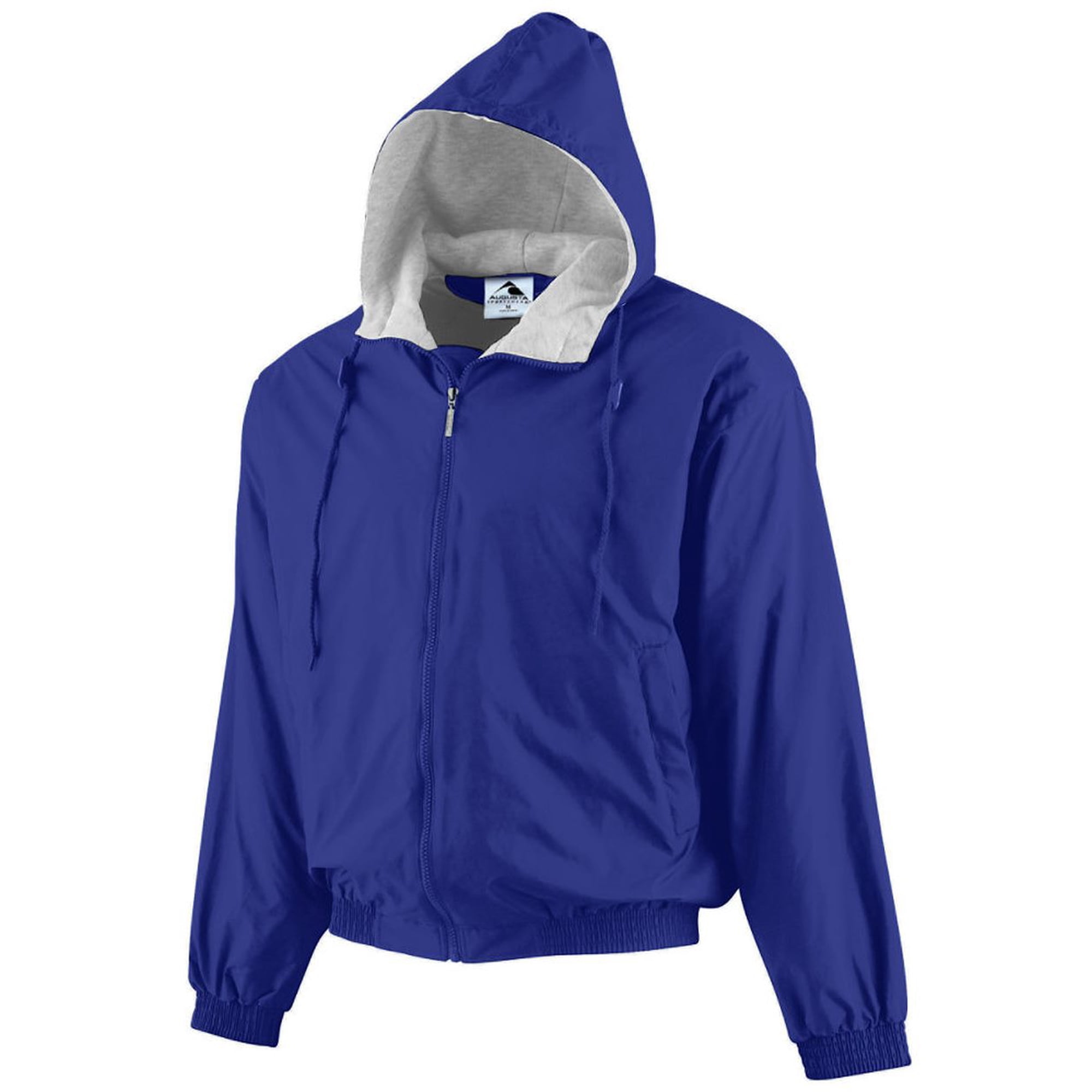 YOUTH HOODED TAFFETA JACKET/FLEECE LINED