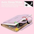 thumbnail image 3 of Cute Case for iPad Pro 12.9 inch 2022/2021/2020/2018, Pocket Design Auto Wake/Sleep Handbag Tablet Case with Multi-Angle Viewing Stand, PU Leather Sleeve Protection Cover, Pink, 3 of 9