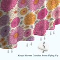 thumbnail image 6 of Pioneer Flower Floral Print Pattern Shower Curtain 72"x72", Bathroom Decorative Shower Curtain Set with 12 Hooks, Waterproof Washable, 6 of 6