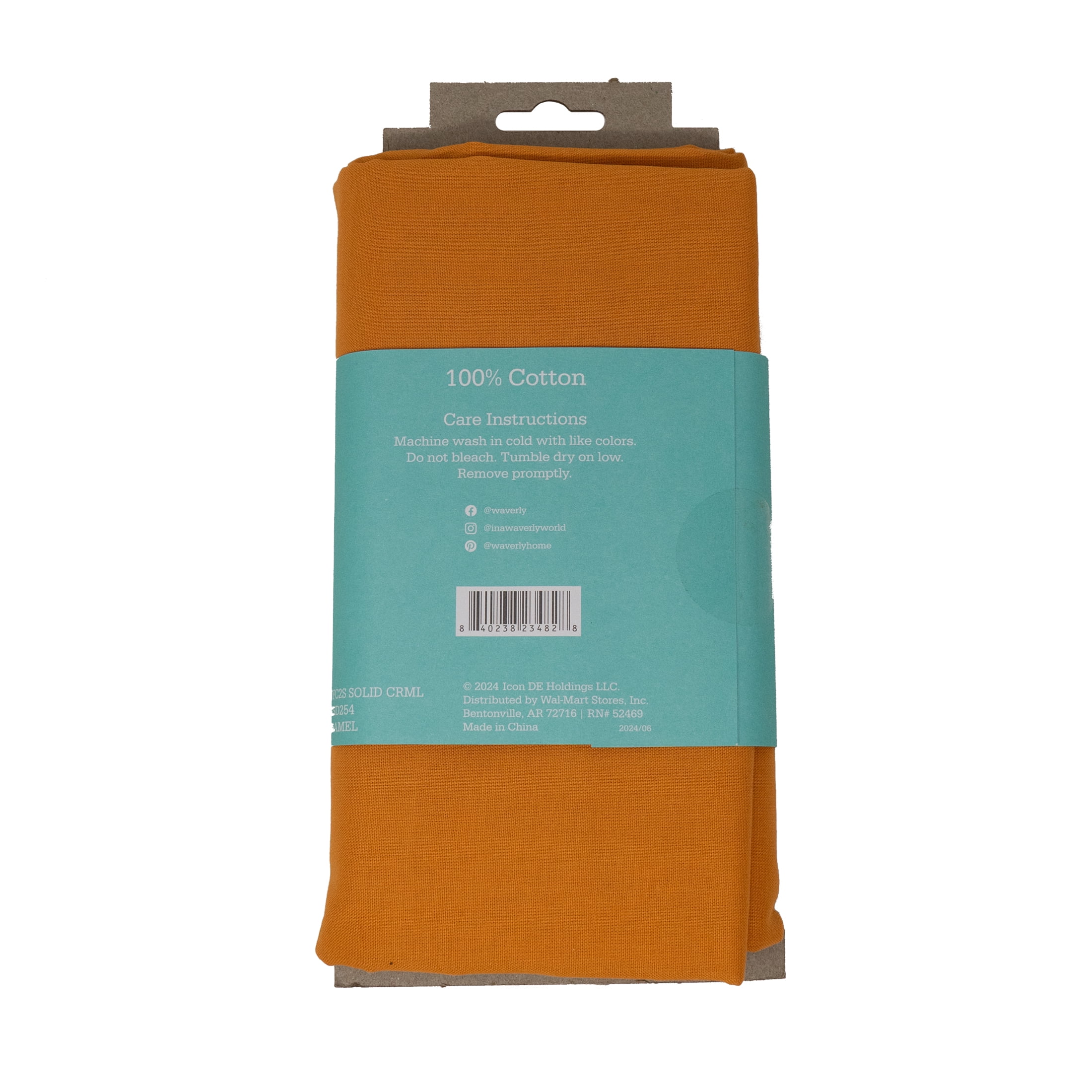 (2 pack) Waverly Inspirations 2 Yard Cut 100% Cotton Solids Fabric, Caramel, 44" Wide for Quilting & Sewing