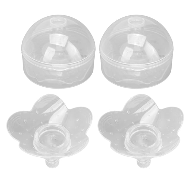 2 protectores de pezones de silicona para lactancia materna, para pezones planos e invertidos.