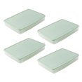 thumbnail image 1 of Caja de almacenamiento de huevos de plástico, soporte para 24 huevos de rejilla, apilable, verde, 1 of 5