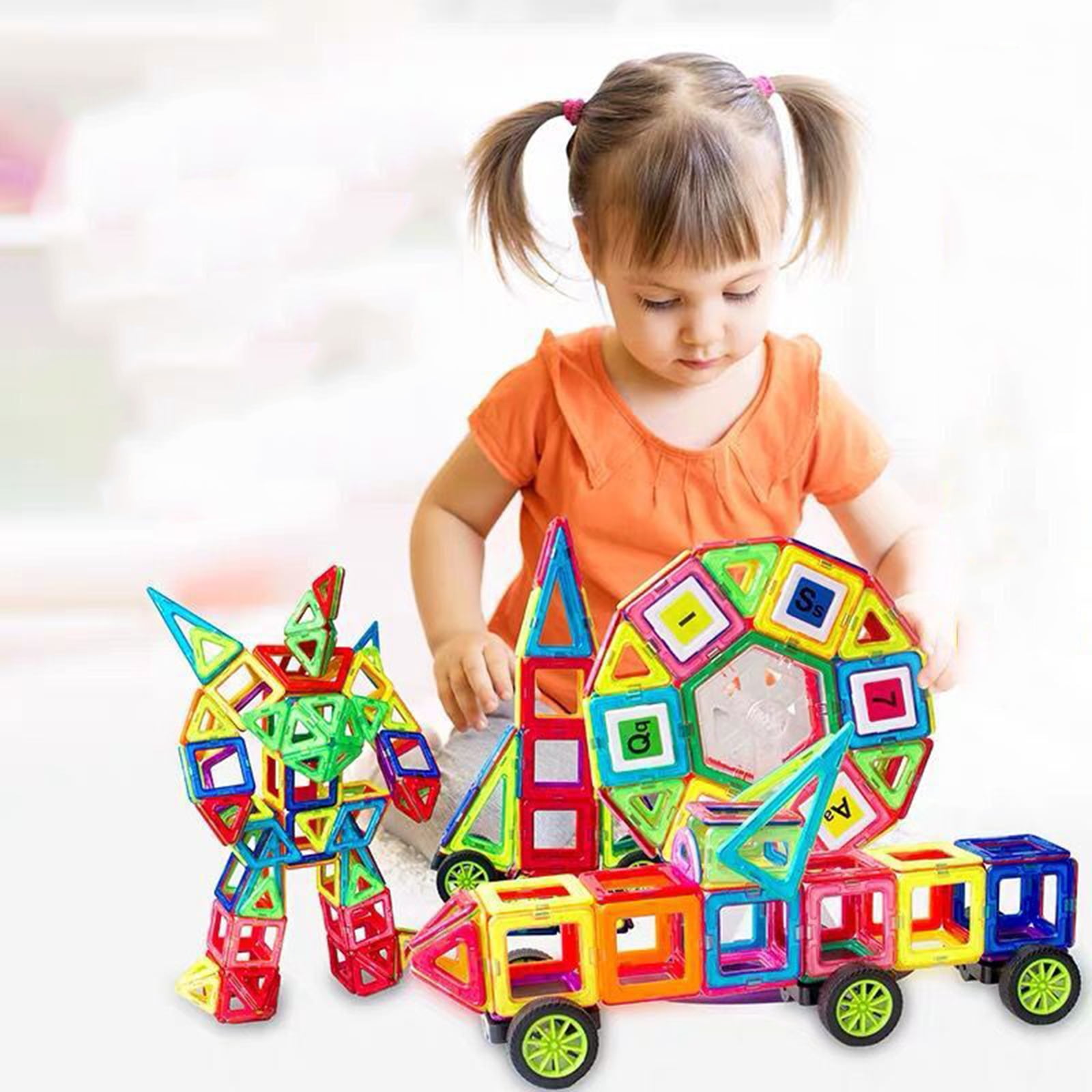 Magnet Building Tiles 3DToys Magnetic Blocks Toys Gifts for Boys GirlsToddlers 