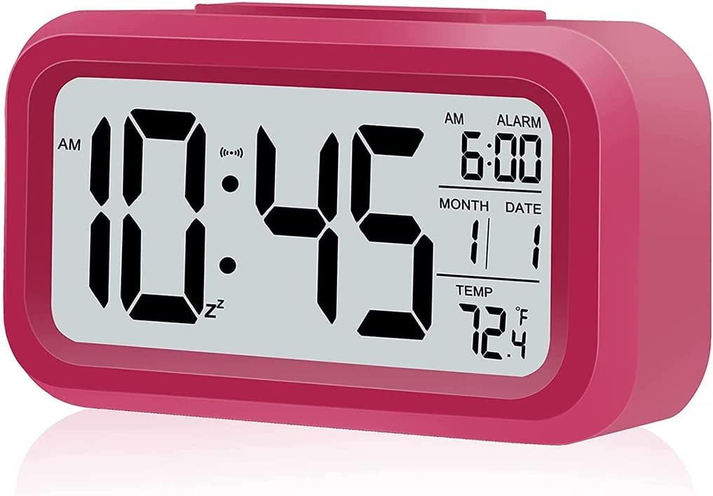 Zendure LCD Display Digital Alarm Clock, Battery Operated, Temperature