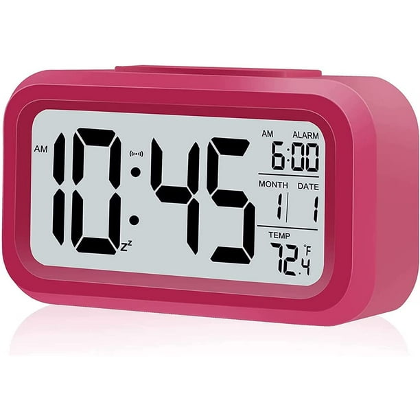 Zendure LCD Display Digital Alarm Clock, Battery Operated, Temperature