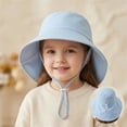 thumbnail image 2 of Vrotazzy Sun Kids Fisherman Hat with Wide Brim UPF 50+ Lightweight Adjustable Summer Outdoor Beach Play Cap for Children,Sizes 1-3 Years, 2 of 4