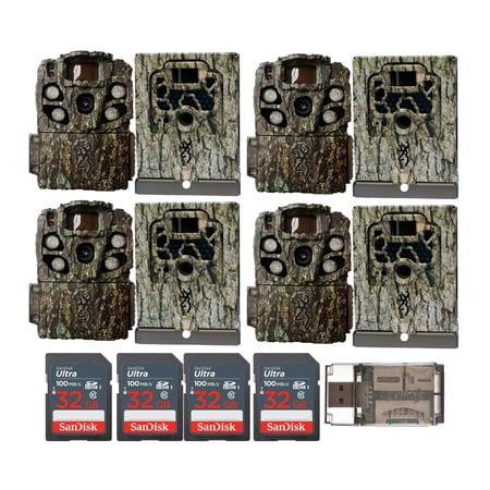 Browning Strike Force Full HD Trail Camera w/Security Box Bundle (4-Pack)