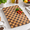 Rubberwood & Walnut-Checkerboard Pattern, variant on Teak Endgrain Solid Hardwood Butcher Block with Juice Groove, 17.20 x 11.57 x 1.34 in