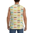 thumbnail image 4 of Kdxio Colorful Mustache for Men's Muscle T-shirt,Sleeveless for Workout Running Athletic Gym Lounge Casual, 4 of 7