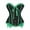 Green #10, variant on Women Vintage Retro Lace Up Bustier Waist Cincher Overbust Corset Top White L