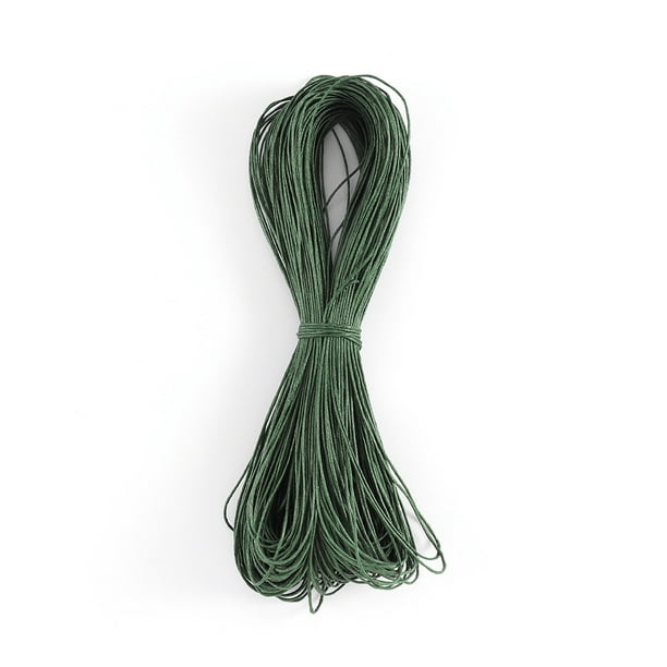Nvzi Hilo encerado para hacer pulseras, hilo encerado para pulseras, cordón de poliéster encerado para pulseras y collares (verde oscuro)