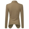 thumbnail image 3 of Doublju Women's Long Sleeve Draped Wide Shawl Lapel Blazer with Plus Size, 3 of 4