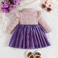 thumbnail image 4 of HJYCHN Girls Dresses Striped Top Party Gown with Layered Skirt and Large Bow for Kids Dress 2-3 Years, 4 of 9