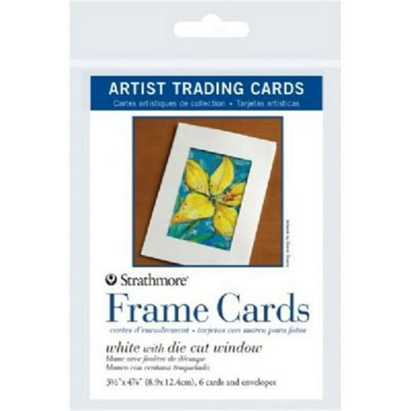 Strathmore ST105-912 3,5 Po x 4.875 Po Blanc Découpe Fenêtre Artiste Carte à Échanger des Cartes à Cadre