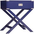 thumbnail image 2 of Weston Home Modern End Table with X-Base Legs and Drawer, Twilight Blue, 2 of 2